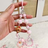  Dây đeo DTC04 điện thoại charm   cao cấp Mix hồng pastel siêu cute & nữ tính 