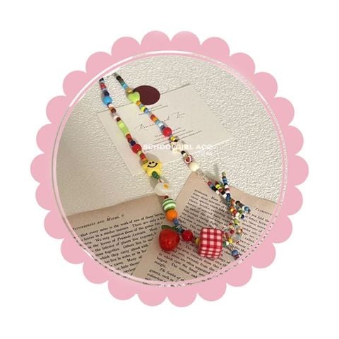  Dây chuyền DVC0048 - vòng cổ charm đỏ xinh 