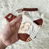  Vớ  VOV006 cho bé 1-3 tuổi mềm êm, chống trượt, siêu xinh họa tiết gấu 