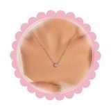  Dây chuyền DVC0039 Mặt Đá Tròn Kim Cương Lấp Lánh 