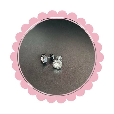  Bông tai TB0464 - Titan nút vặn 