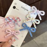  Kẹp Tóc KT0332 – Nơ Caro Dễ Thương 