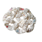  Cột tóc CT0019 Scrunchies đính hạt bông xù 