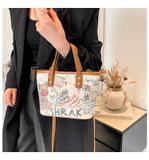  Túi xách XTT06 Tote mini họa tiết trẻ trung, 2in1 siêu tiện 