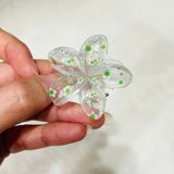  Kẹp tóc hoa nhựa KT0313 – Kẹp hoa trong suốt nhiều màu xinh xắn 