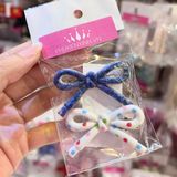  Kẹp Tóc KT0332 – Nơ Caro Dễ Thương 