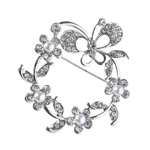  Cài áo ACA013 vòng hoa đính đá – Thanh lịch dịu dàng, tinh tế cuốn hút ✨ 