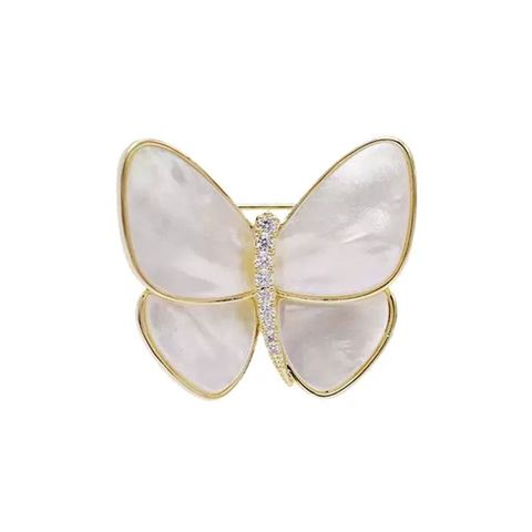  Cài áo ACA09 bướm trắng viền vàng – Thanh thoát tinh tế, sang trọng nhẹ nhàng ✨ 