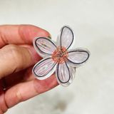  Kẹp tóc hoa nhựa KT0313 – Kẹp hoa trong suốt nhiều màu xinh xắn 