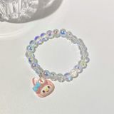  Lắc Tay LCT206  Hạt Trong Veo  – Charm Kuromi, Cinnamoroll, Kitty, Melody Cực Cute 