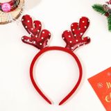  Băng Đô Noel BDD02 – Sừng Tuần Lộc Đỏ Kim Tuyến Siêu Xinh 