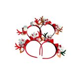  Băng Đô Noel BDD03 – Sừng Tuần Lộc Đỏ Kim Tuyến Siêu Xinh 