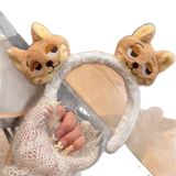  Băng đô BDD037 Headband Lông Xù Gắn Bé Thỏ/Cáo 