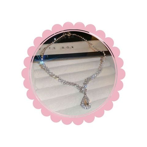  Dây Chuyền Mạ Đá Giọt Nước DC290 