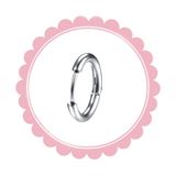  Bông tai TB0425 khoen titan trơn 10mm – Tối giản hiện đại, đeo nhẹ mỗi ngày 