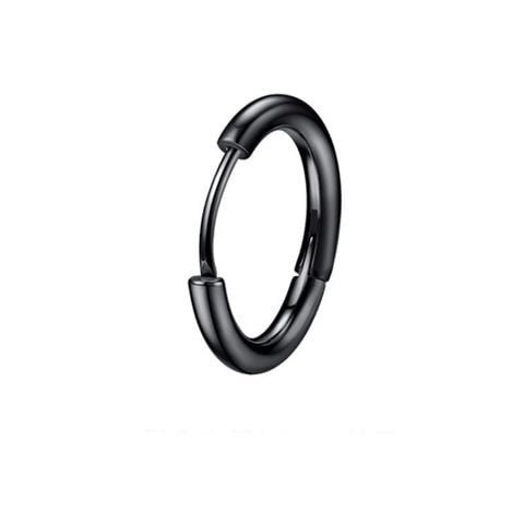  Bông tai TB0426 khoen titan đen 10mm – Cá tính tối giản, đeo chất mỗi ngày 