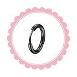  Bông tai TB0426 khoen titan đen 10mm – Cá tính tối giản, đeo chất mỗi ngày 