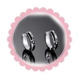  Bông tai TB0432 – Khuyên tròn titan phối đen cá tính, phong cách dark unisex 