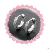  Bông tai TB0433 – Khuyên tròn titan nhám lấp lánh, sang nhẹ unisex ✨ 