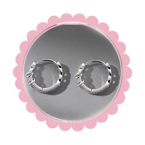  Bông Tai Tròn Titan TB0435 – Nhẹ Êm, Không Đen, Đeo Mỗi Ngày 