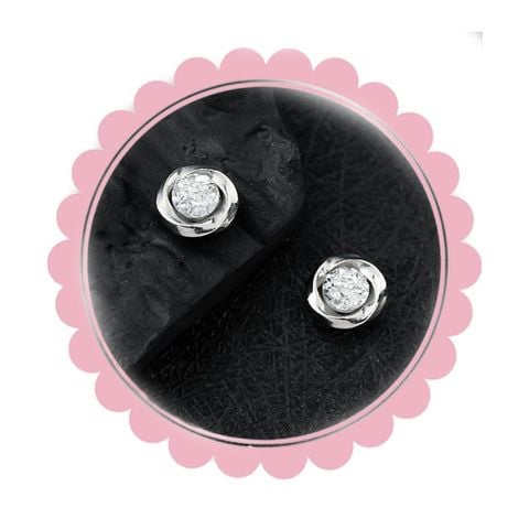  Bông tai kẹp TB0436 – khắc đá titan nam châm 8mm, Không Kích Ứng, Đeo Lẻ Cá Tính 