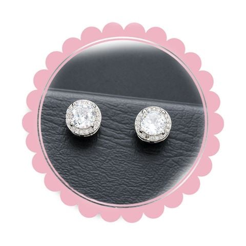  Bông Tai Đá TB0437 – Nam châm Viên Đá To Rõ, Lấp Lánh, Đeo Lẻ Cực Nổi 