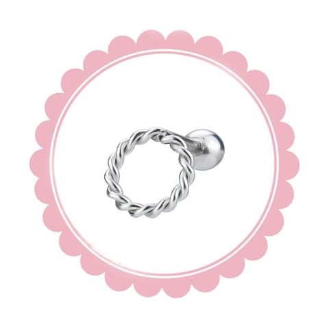  Bông tai xoắn 1 chiếc TB0446 – titan Thiết kế cá tính, đeo là nổi bật ✨ 