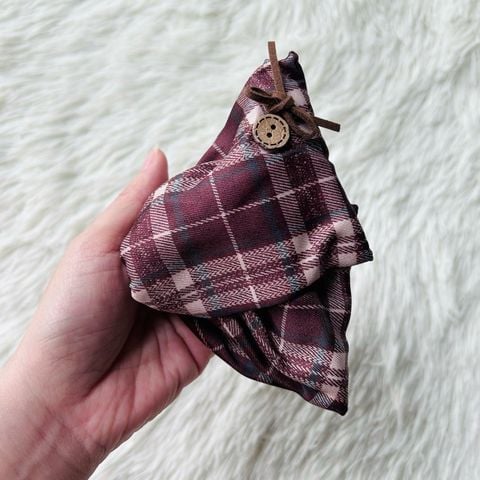 Kẹp tóc KTT0087 Kẹp nơ caro vintage 