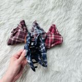  Kẹp tóc KTT0087 Kẹp nơ caro vintage 