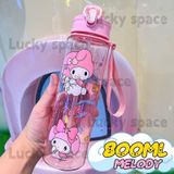  Bình đựng nước LN22 – Bình nhựa hoạt hình đáng yêu 4 mẫu 