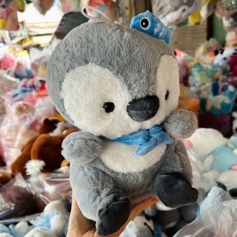  Chim Cánh Cụt Nhồi Bông CGC026 – Siêu Cute Với Nơ Xanh 