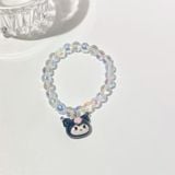  Lắc Tay LCT206  Hạt Trong Veo  – Charm Kuromi, Cinnamoroll, Kitty, Melody Cực Cute 