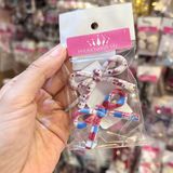 Kẹp Tóc KT0332 – Nơ Caro Dễ Thương 
