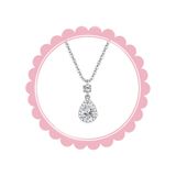  Dây Chuyền DC294 – Giọt nước đính đá lấp lánh, sang trọng 