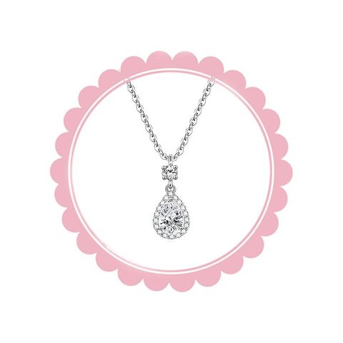  Dây Chuyền DC294 – Giọt nước đính đá lấp lánh, sang trọng 