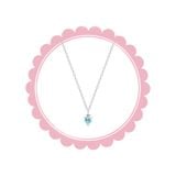  Dây Chuyền DC296 – Trái tim titan xanh trong trẻo, ngọt ngào 