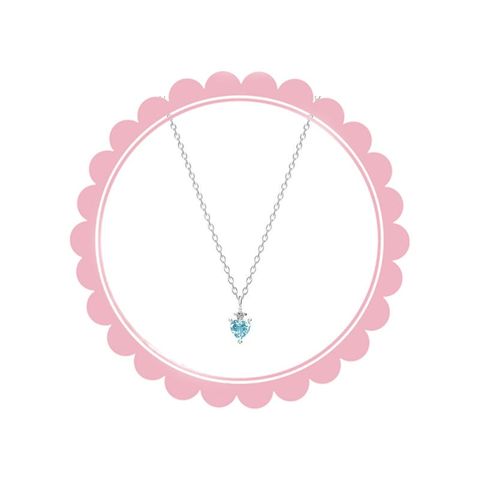  Dây Chuyền DC296 – Trái tim titan xanh trong trẻo, ngọt ngào 