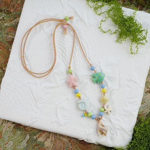  Dây Chuyền Ốc Hoa DVC0019 – Handmade Pastel 