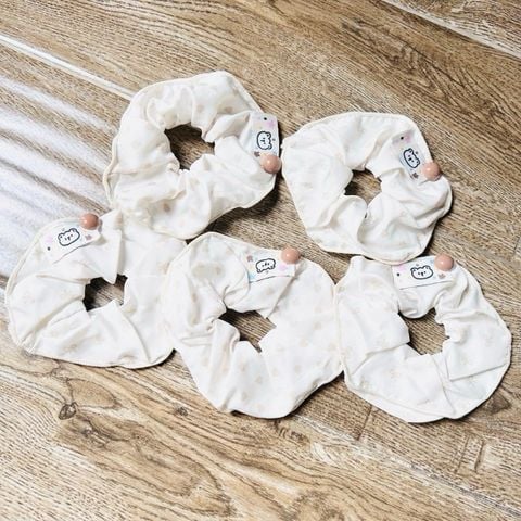  Cột tóc CT0017 Scrunchie hoa vải Hàn Quốc 