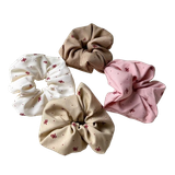  Cột tóc CT0021 Scrunchies vải phồng nữ tính, co giãn êm ái bảo vệ tó 