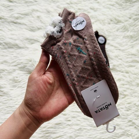  Vớ VOV0016 - Gấu nhỏ Tất Len Tăm Vintage 