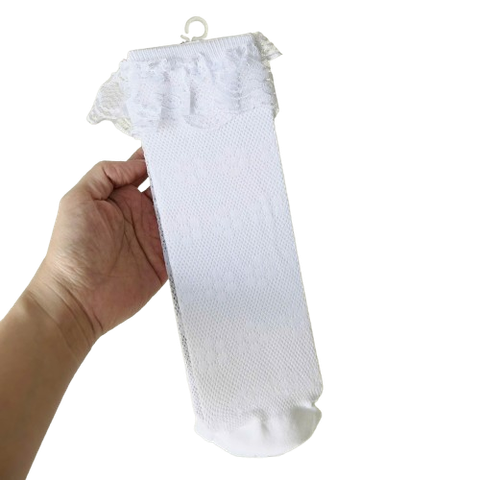  Vớ múa VOV009 -cho bé cổ cao bèo ren công chúa, cổ dài xinh sang 