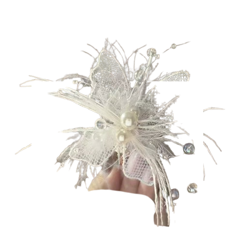  Kẹp tóc KTT0057 Kẹp hoa bướm lông vũ 