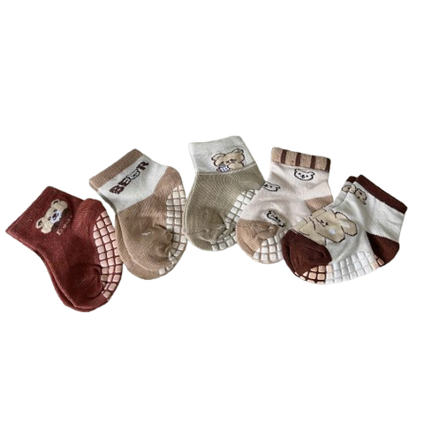  Vớ  VOV006 cho bé 1-3 tuổi mềm êm, chống trượt, siêu xinh họa tiết gấu 