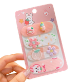  Dán tóc KTT0049  cố định tóc, con thỏ, hoa, trái cây – Phụ kiện tóc xinh cho bé gái 