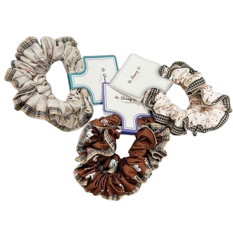  Cột Tóc CO0254  Scrunchie Lụa Vintage – Mềm Mịn, Xinh Chuẩn Nàng Thơ ✨ 