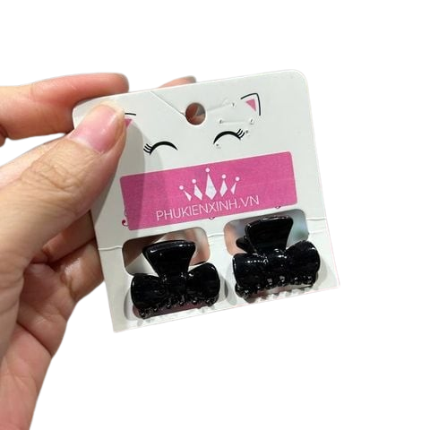  Kẹp tóc KTT0062 Nơ Đen Mini Siêu Xinh – Nhỏ Gọn 
