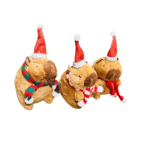 Móc Khóa MK123 – Capybara Noel Dễ Thương, Phụ Kiện Trang Trí Giáng Sinh Siêu Xinh 