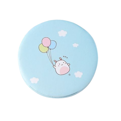  “Gương Cầm Tay Mini MG19 – Gương Trang Điểm Cute Bo Tròn, Nhiều Màu Pastel Siêu Xinh (Xanh Dương/Hồng/Xanh Lá)” 