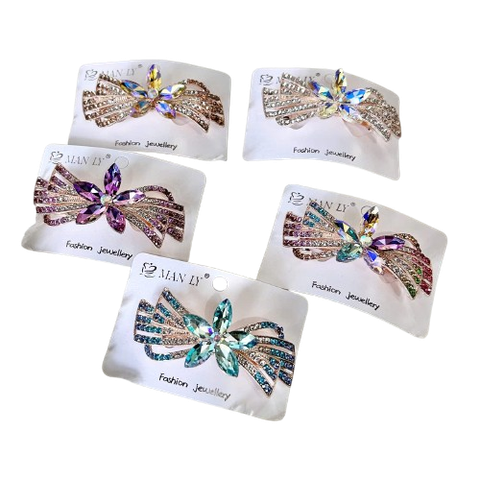  Kẹp Tóc KTT0066 Nơ Đá Pha Lê  – Rực Rỡ Sắc Màu 